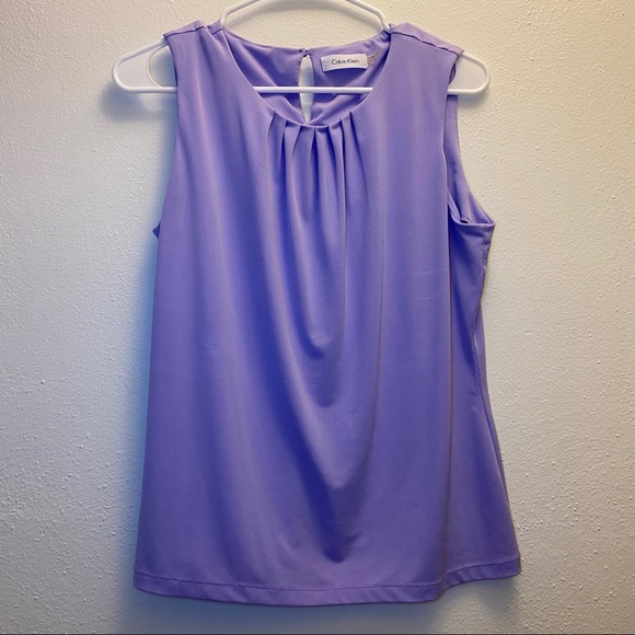 Calvin Klein Tops - Calvin Klein Purple Blouse Size Large
